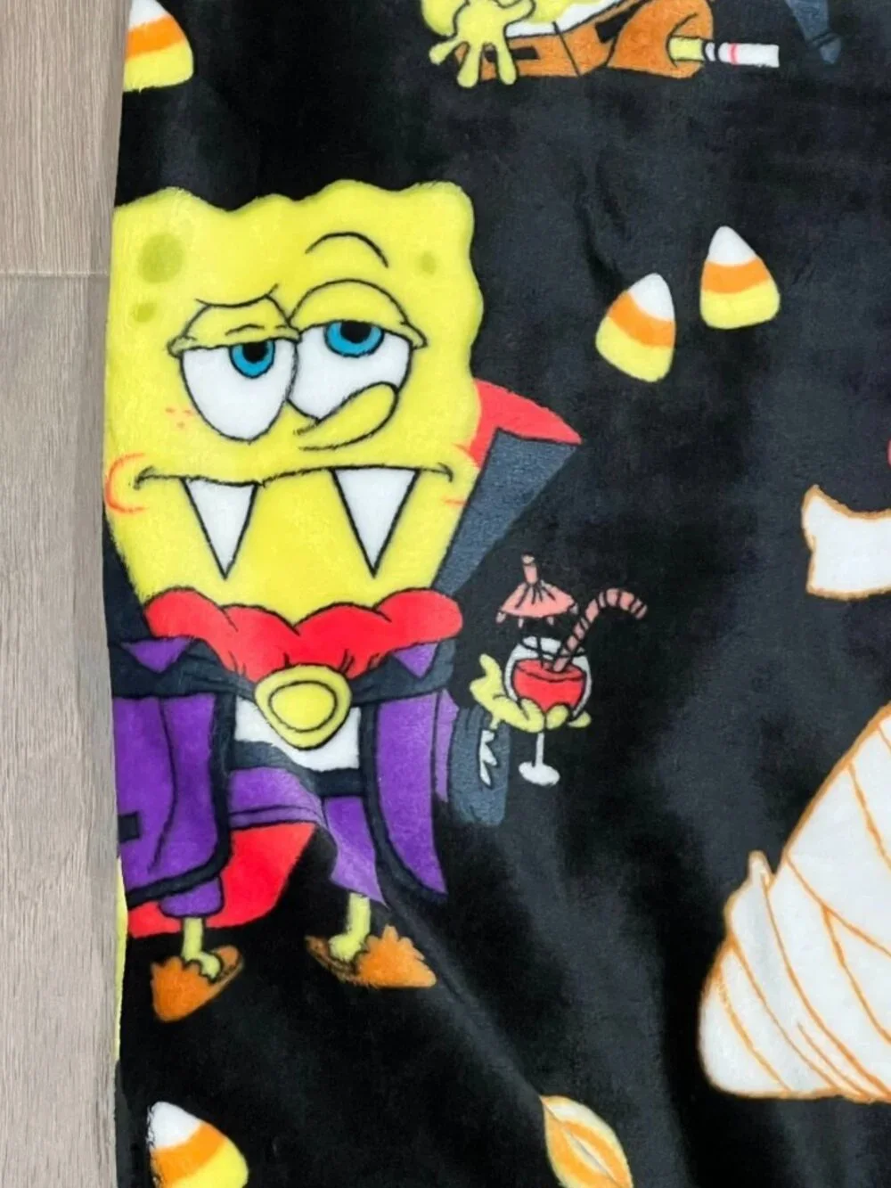 Nickelodeon SPONGEBOB SQUAREPANTS HALLOWEEN Throw Blanket 50x70 Black Mummy 2026